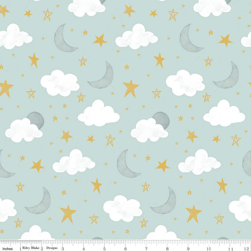 It's A Boy Stars & Moon Aqua